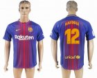 2017-2018 Barcelona club thailand version #12 RAFINHA blue red soccer jersey home