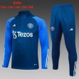 2023-2024 Manchester United club blue kid soccer uniforms with long shorts E715#