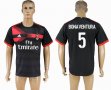 2017-2018 AC milan Thailand version #5 BONAVENTURA black soccer jersey away