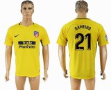 2017-2018 Atletico Madrid #21 GAMEIRO thailand version yellow soccer jersey away