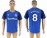 2017-2018 Everton FC thailand version #8 BARKLEY blue soccer jersey home