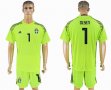 2018 World cup Swedish #1 OLSEN fluorescent green goalkeeper soccer jersey