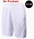 blank white soccer shorts No Pockets