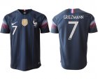 2018-2019 France thailand version #7 GRIEZMANN blue soccer jersey with FIFA patch