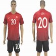2016 Turkey team red SEN #20 soccer jersey home