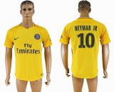 2017-2018 Juventus FC #10 NEYMAR JR thailand version Yellow soccer jersey away