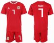 2018-2019 Welsh team #7 ALLEN red soccer jersey home
