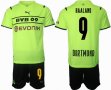 Borussia Dortmund #9 HAALAND 2021-22 PUMA Cup green black soccer jerseys