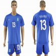 2016-2017 Greece team VELLIDIS #13 blue soccer jersey away