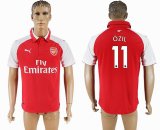 2017-20178 Arsenal Thailand version #11 OZIL red soccer jersey home