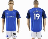 2017-2018 Everton FC #19 VALENCIA blue soccer jersey home