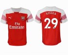 2018-2019 Arsenal thailand version #29 XHAKA white red soccer jersey home