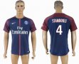 2017-2018 Paris saint germain #4 STAMBOULI Thailand version blue soccer jersey home