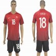 2016 Turkey team red ERKIN #18 soccer jersey home