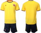 2022 World Cup Colombia team yellow black soccer jersey home