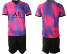 2021-2022 Paris Saint-Germain club thailand version pink soccer jerseys away