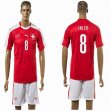 2015-2016 Switzerland national team INLER #8 jerseys red home