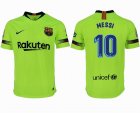 2018-2019 Barcelona thailand version #10 MESSI green soccer jersey away