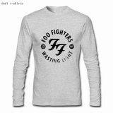 Personalized Custom Gray long sleeves mens Dadi t-shirts with FII FUGHTERS logo