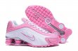 Women Nike Shox R4 pink white shoes