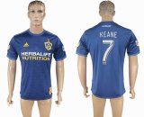 2017-2018 Los Angeles Galaxy #7 KEANE Thailand version blue soccer jersey away