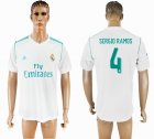 2017-2018 Real Madrid Thailand version #4 SERGIO RAMOS white soccer jersey home