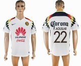 2017-2018 America club #22 P.AGUILAR thailand version white soccer jersey away