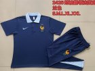 2024-2025 France team Polo blue soccer uniforms with long shorts C1093