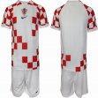 2022 World Cup Croatia team red white soccer jersey home