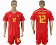 2018 World cup Belgium #12 MIGNOLET red soccer jersey home