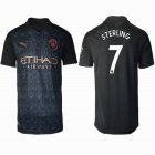 2020-2021 Manchester City thailand version #7 STERLING black soccer jersey away