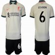 2021-2022 Liverpool club #6 LOVREN beige black soccer jersey