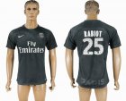 2017-2018 Paris saint germain #25 RABIOT thailand version black soccer jersey away