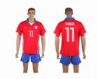 2014 Chile world cup VARGAS 11 red soccer jerseys home