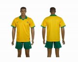 2014 Australia world cup yellow soccer uniforms home