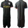 2019-2020 Manchester City club black soccer jersey away