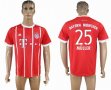 2017-2018 Bayern Munich Thailand version #25 MULLER red soccer uniforms home