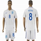 2016-2017 Greece team PETSOS #8 white soccer jersey home