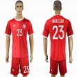 2016 Denmark national team MIKKELSEN #23 red soccer jerey home