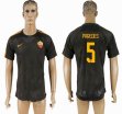 2017-2018 Rome Thailand version #5 PAREDES black soccer jersey away