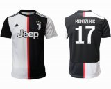 2019-2020 Juventus Thailand version #17 MANDZUKIC white black soccer jersey home