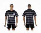 2013-2014 Duisburg club gray black soccer jersey away