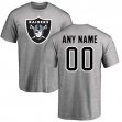 Professional customized Oakland Raiders T-Shirts gray