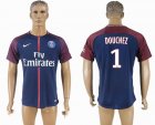 2017-2018 Paris saint germain #1 DOUCHEZ Thailand version blue soccer jersey home