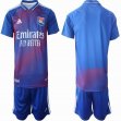 2022-2023 Olympique Lyonnais club blue soccer jerseys away