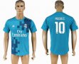 2017-2018 Real Madrid #10 MODRIC Thailand version blue soccer jersey away