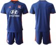 2018-2019 Lyon club blue soccer jersey away