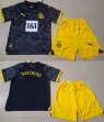 2023-2024 Dortmund club black yellow kid soccer jerseys away