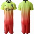 2019-2020 Manchester City club orange yellow soccer jersey away