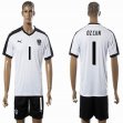 2016 Austria Team OZCAN #1 white soccer jersey away